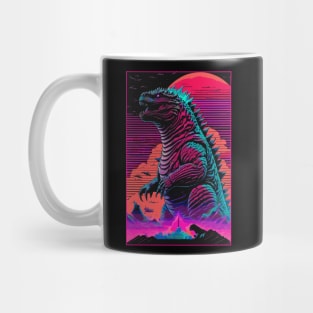 Synthwave Godzilla Mug